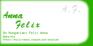 anna felix business card